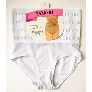 Women Yummy High Waist Tummy Control Shape Intimate Underwear Panties White S